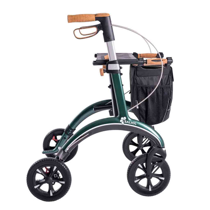 Saljol Carbon rollator in british racing green