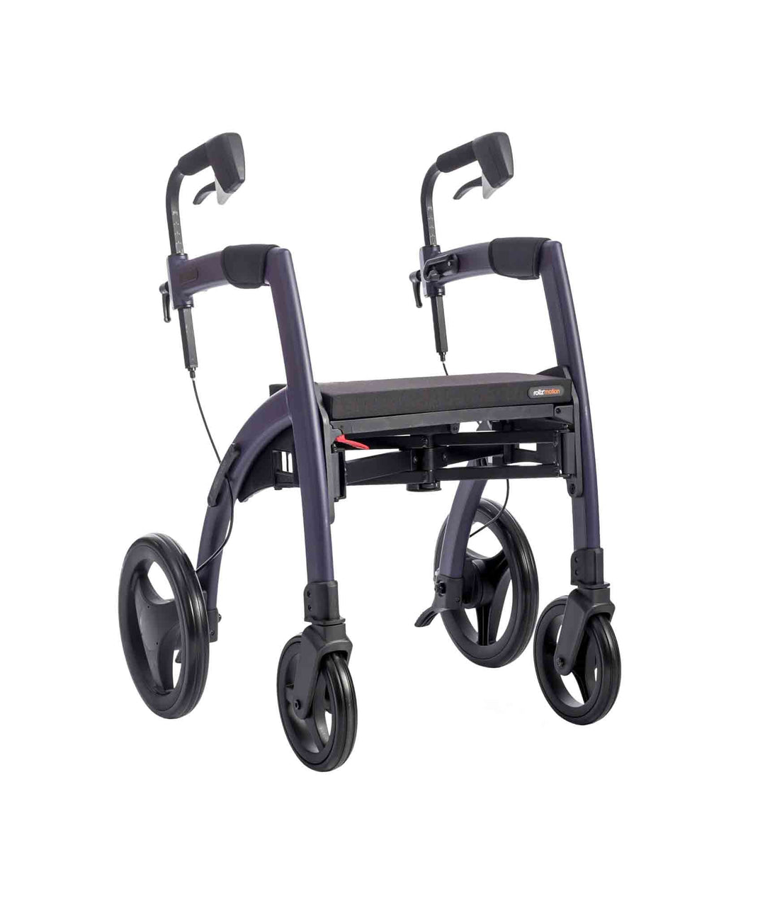 A purple Rollz Motion rollator on a white background