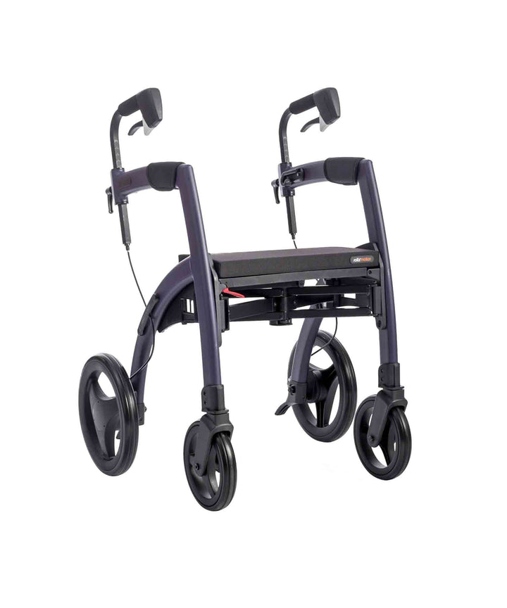 A purple Rollz Motion rollator on a white background