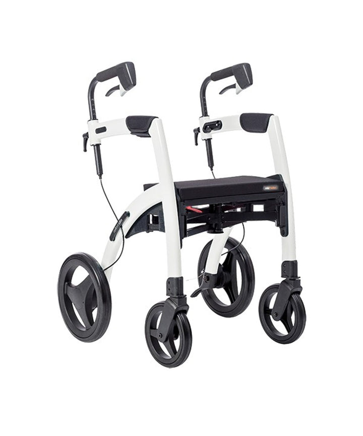 A white 'Rollz Motion' walking frame