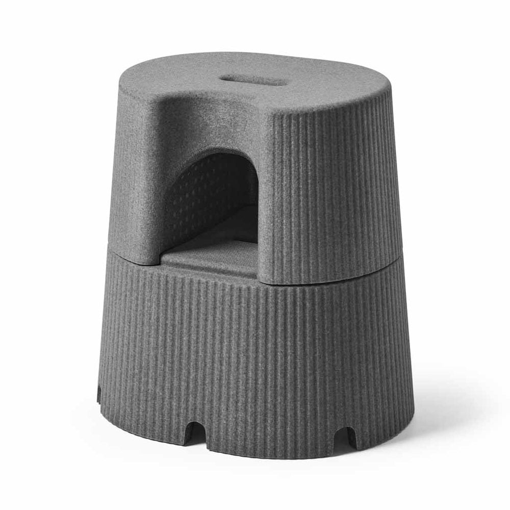 Grey step and shower stool on a white background