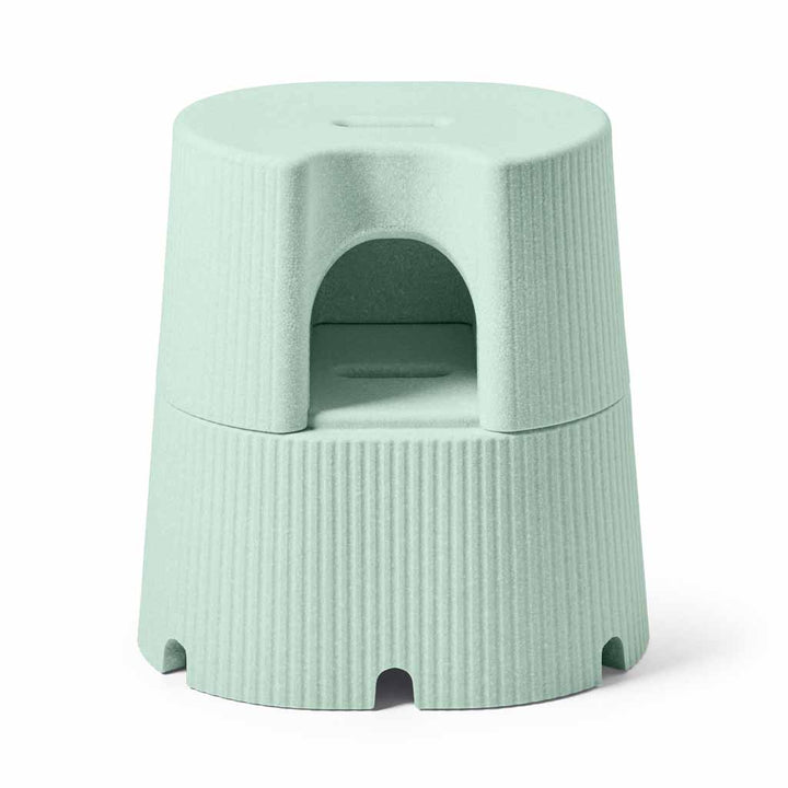 Light green Blue step and shower stool on a white background