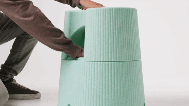a person assembles and reassembles the Dorica step stool