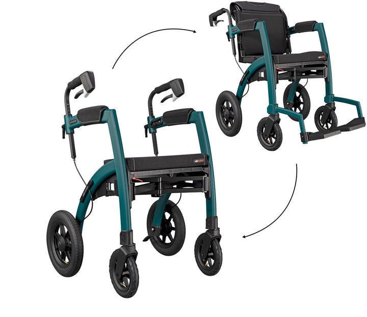 Rollz Motion Performance 2-in-1 Walker Wheelchair