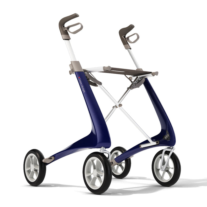 The blue 'byACRE Carbon Ultralight' walking frame on a white background