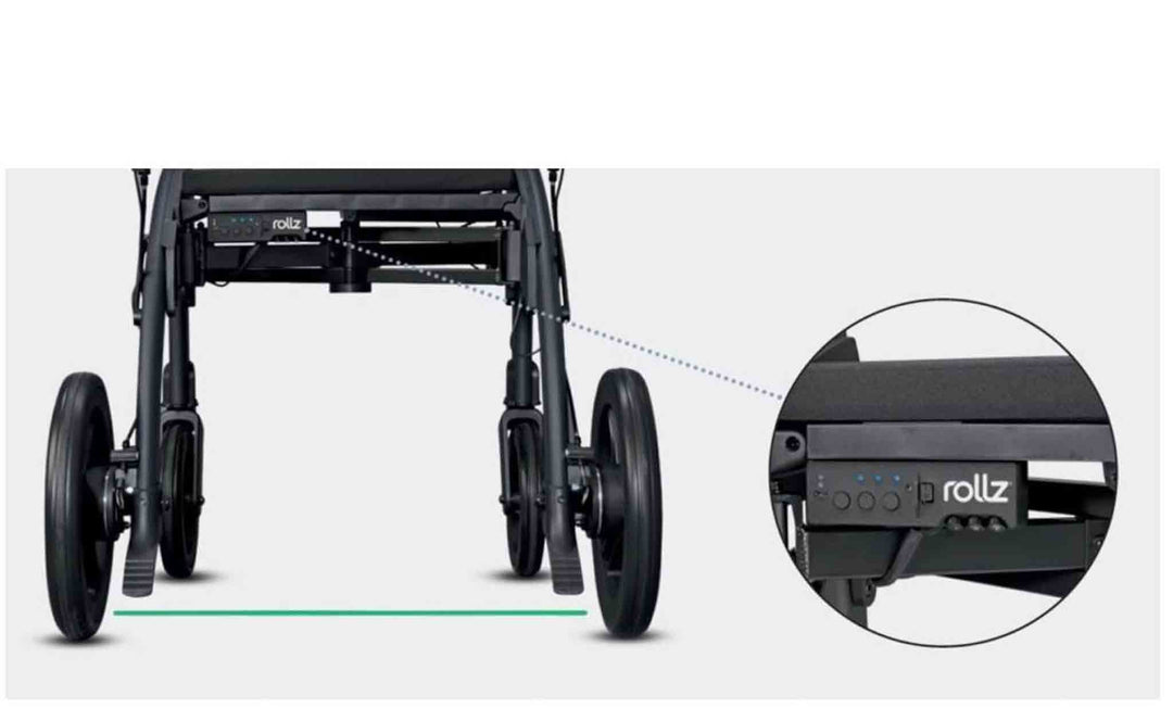 Close up of Rollz Rhythm rollator control