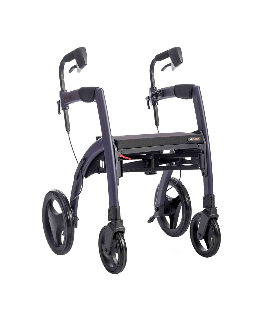 A purple Rollz Motion rollator on a white background 
