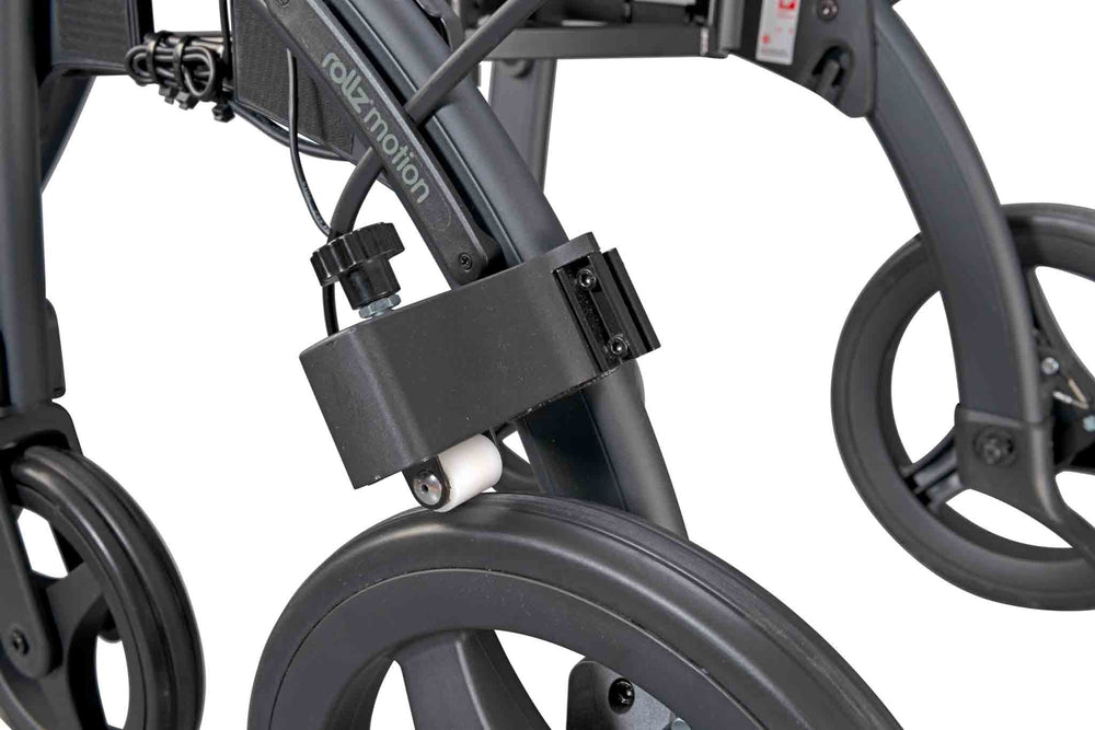 A close up of the 'Rollz Motion' slow down brakes